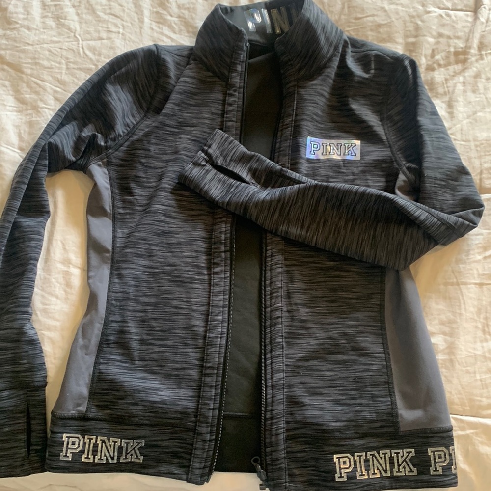 PINK zip up reversible jacket